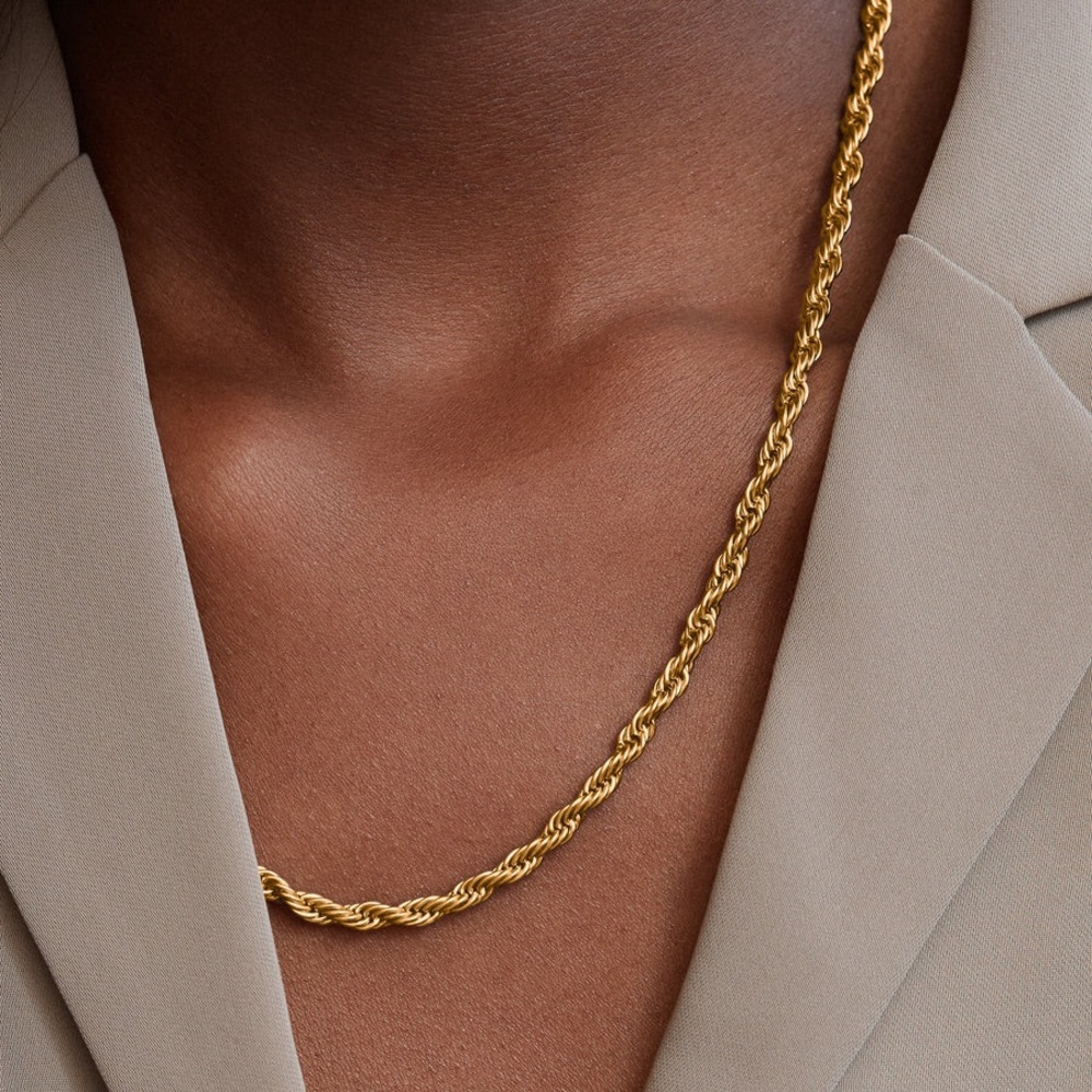 Twenty Compass Gold Rope Necklace